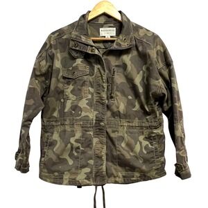 Marrakech Jacket Womens Small Green Camo Utility Field Anorak Drawstring‎ Waist